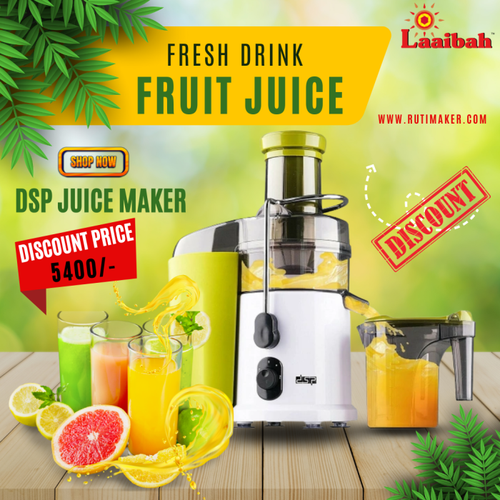 DSP 600W powerful fruit juicer Laaibah Ruti Maker